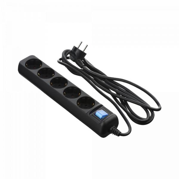 2E 5 sockets / 3m / Black в Ташкенте - фото