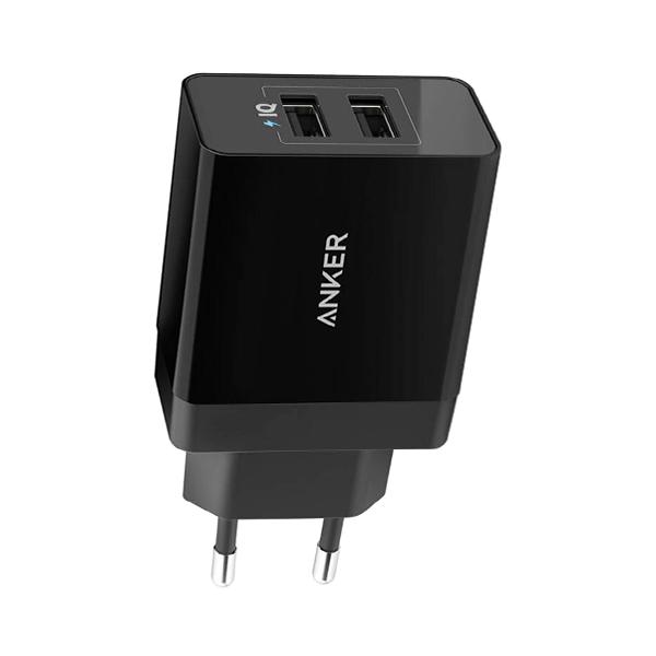 Anker PowerPort 2 USB 24W Black Toshkentda - fotosurat