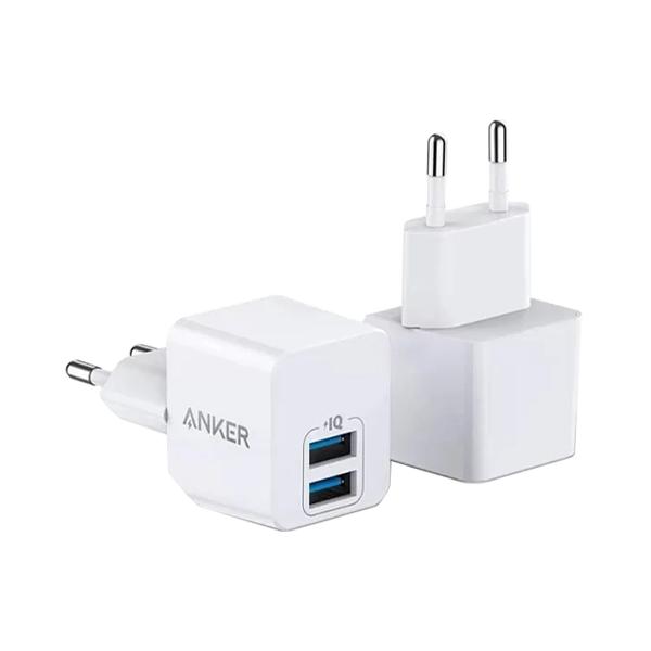Anker PowerPort Mini 2-Pack Dual 12W White в Ташкенте - фото