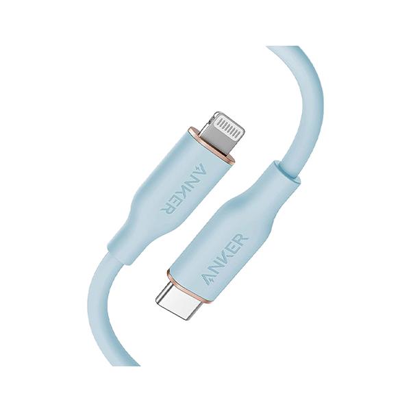 Anker PowerLine III Flow Type-C / Lightning 0.9m Misty Blue в Ташкенте - фото