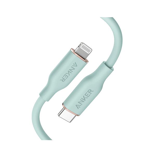 Anker PowerLine III Flow Type-C / Lightning 0.9m Green в Ташкенте - фото