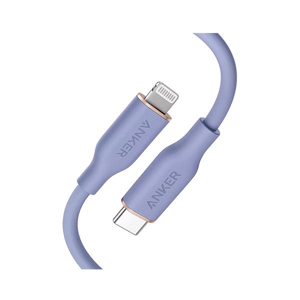 Anker PowerLine III Flow Type-C / Lightning 0.9m Purple в Ташкенте - фото