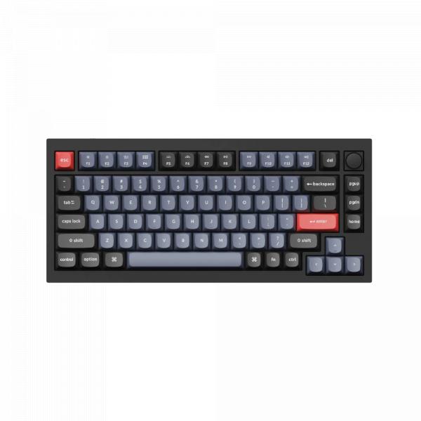 Keychron Q1 QMK Custom [Gateron Phantom Red] HotSwap RGB With Knob RU Carbon Black в Ташкенте - фото