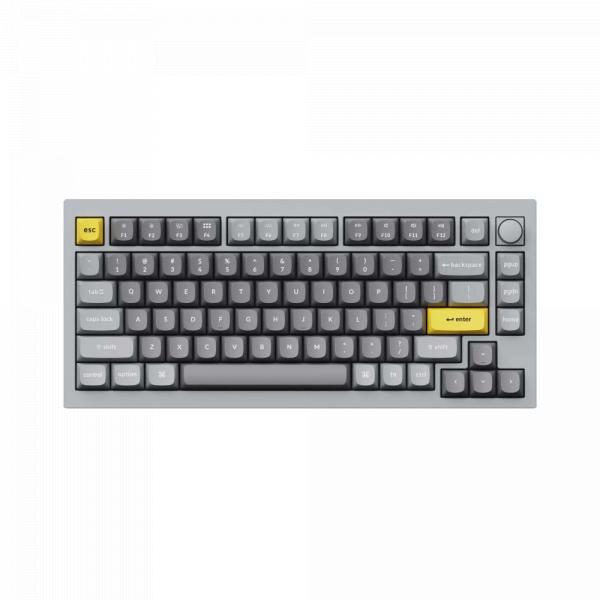 Keychron Q1 QMK Custom [Gateron Phantom Brown] HotSwap RGB With Knob RU Space Grey в Ташкенте - фото