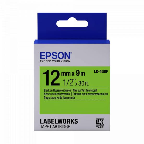 Epson Лента флуоресцентная LK4GBF Green-Black 12mm/9m в Ташкенте - фото