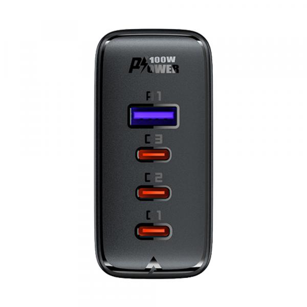Acefast A39 GaN PD100W (3xUSB-C/USB-A) Black в Ташкенте - фото