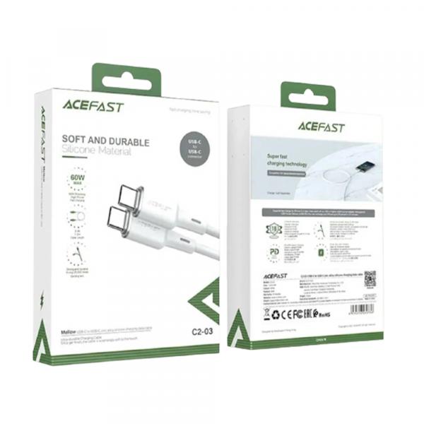 Acefast C2-03 (USB-C/USB-C) 1.2m White в Ташкенте - фото
