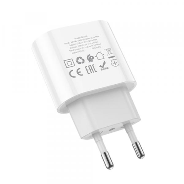 Borofone BA62A Wiseacre (USB-A/USB-C 12W) в Ташкенте - фото