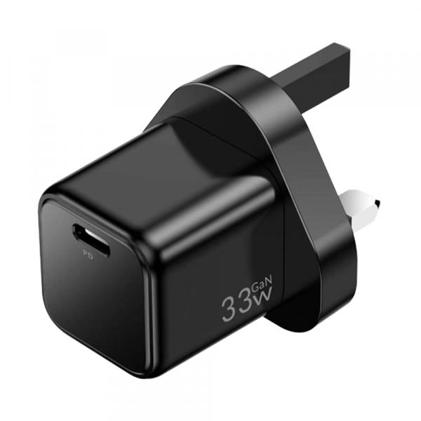 Green Lion Mini Pro Fast PD GaN Charger 33W UK Black в Ташкенте - фото