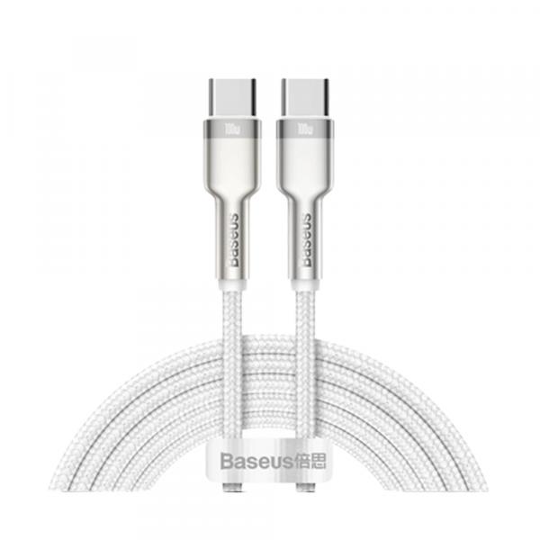 Baseus Cafule Series (USB-C-USB-C) 100W 2m White в Ташкенте - фото