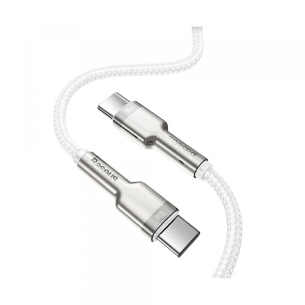 Baseus Cafule Series (USB-C-USB-C) 100W 2m White в Ташкенте - фото