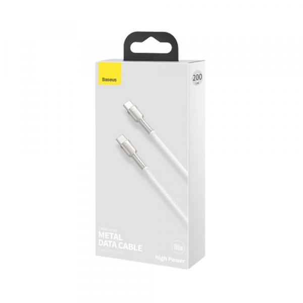Baseus Cafule Series (USB-C-USB-C) 100W 2m White в Ташкенте - фото