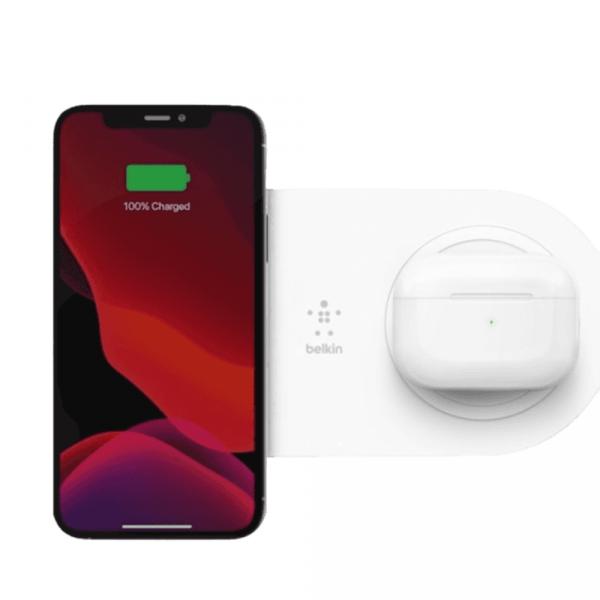 Belkin Dual Pads Wireless Charging Qi 15W White Toshkentda - fotosurat