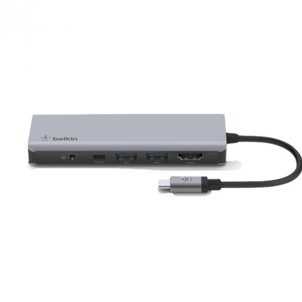 Belkin 7in1 USB-C - HDMI / MicroSD / 2xUSB-A / 3.5mm / SD 3.0 в Ташкенте - фото