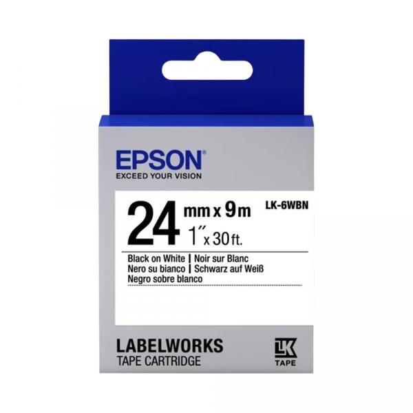 Epson Лента LK6WBN White-Black 24mm/9m в Ташкенте - фото