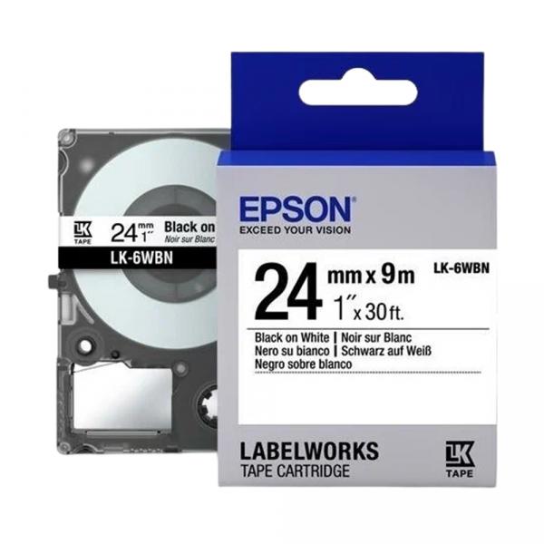 Epson Лента LK6WBN White-Black 24mm/9m в Ташкенте - фото
