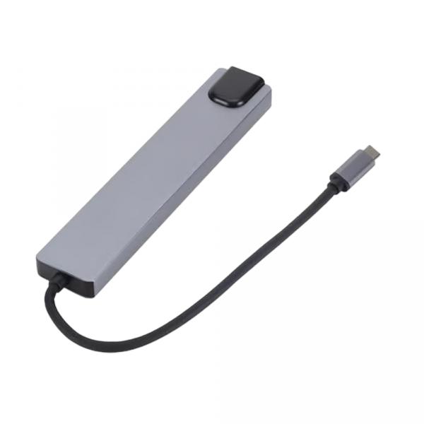 8in1 USB-C to HDMI / 2x USB-A / 2x USB-C / RJ45(100mb) / SD+TF в Ташкенте - фото