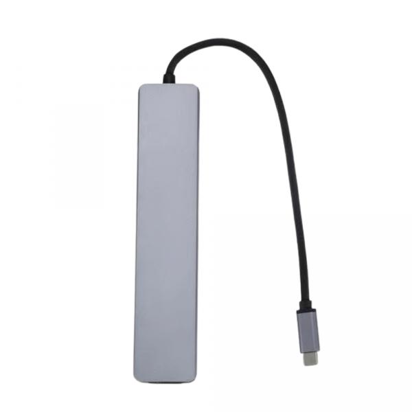 8in1 USB-C to HDMI / 2x USB-A / 2x USB-C / RJ45(100mb) / SD+TF в Ташкенте - фото