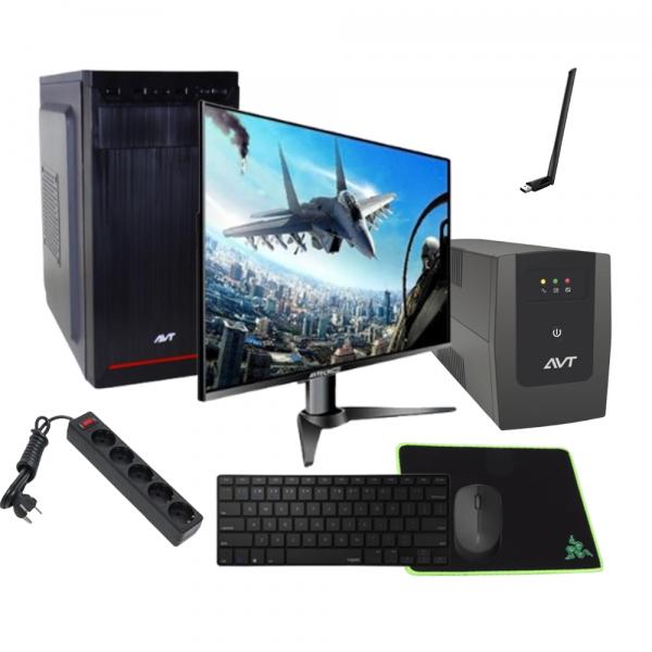 Сборка Office Full 2 / i3-12100 | 8GB | HDD 1TB | SSD 256GB | Avtech Pro 27" | UPS 650V в Ташкенте - фото