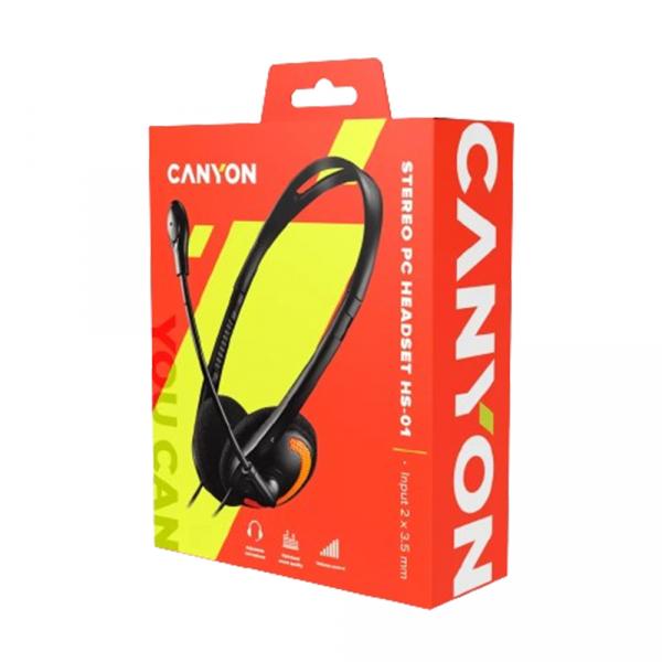 Canyon HS-01 Black/Orange / 2x3.5mm в Ташкенте - фото