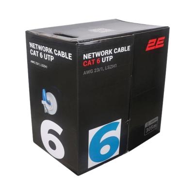 2E UTP 6 Cat. / AWG 23/1 / LSZH-1 / 305m / Blue