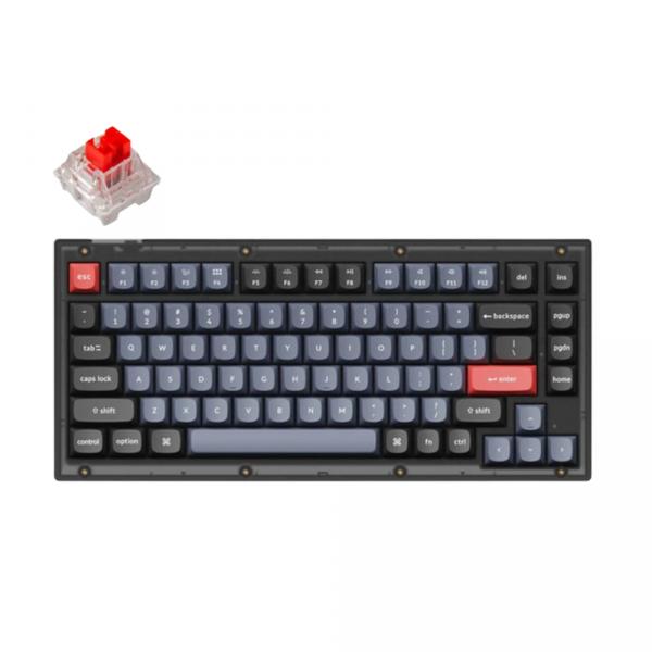 Keychron V1 QMK RGB [Gateron G Pro Red] HotSwap Frosted Black в Ташкенте - фото