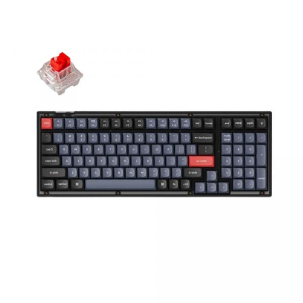 Keychron V5 QMK RGB [K Pro Red] HotSwap Frosted Black в Ташкенте - фото