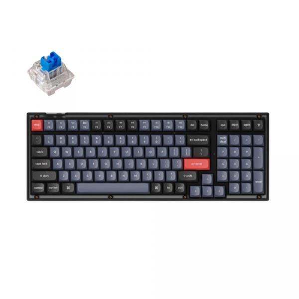 Keychron V5 QMK RGB [K Pro Blue] HotSwap Frosted Black Toshkentda - fotosurat