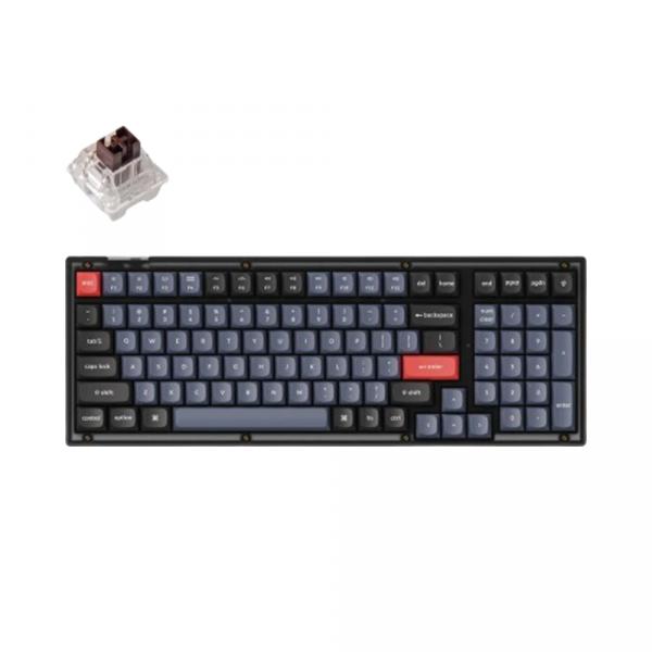 Keychron V5 QMK RGB [K Pro Brown] HotSwap Frosted Black в Ташкенте - фото