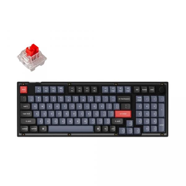Keychron V5 QMK Knob RGB [K Pro Red] HotSwap Frosted Black в Ташкенте - фото