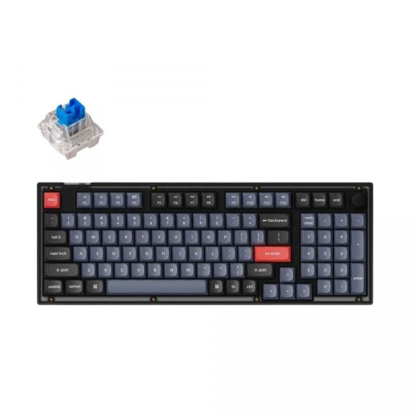 Keychron V5 QMK Knob RGB [K Pro Blue] HotSwap Frosted Black в Ташкенте - фото