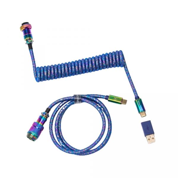 Keychron Premium Coiled Aviator Straight Rainbow Plated Blue Toshkentda - fotosurat
