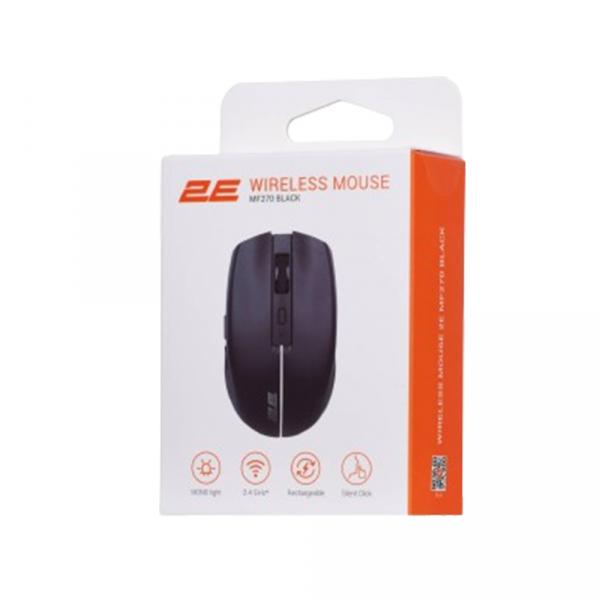 2E MF270 Silent Rechargeable Black Toshkentda - fotosurat