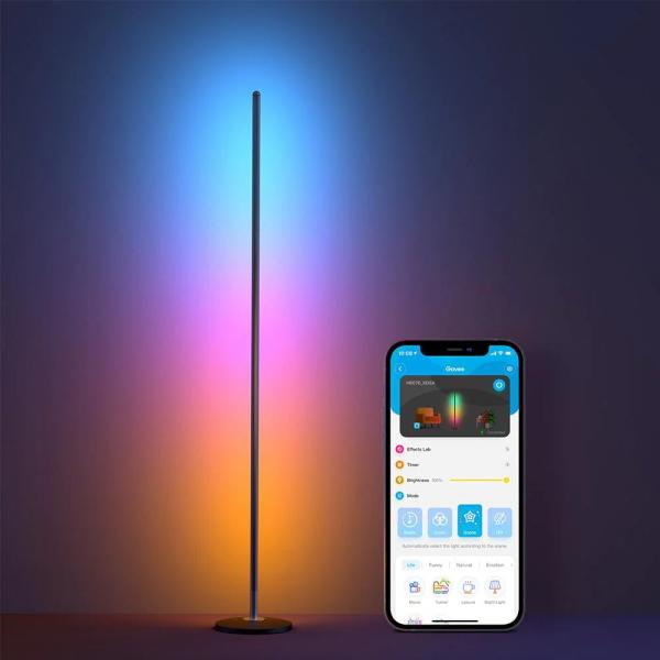 Govee H6076 RGBICW Smart Corner Floor Lamp Black в Ташкенте - фото