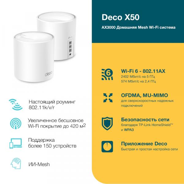 TP-Link Deco X50 /AX3000 (2-Pack) Toshkentda - fotosurat