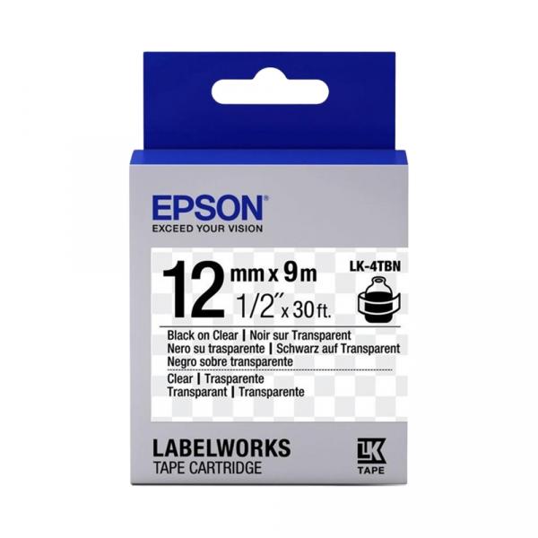 Epson LK4TBN Transparent-Black 12mm/9m в Ташкенте - фото