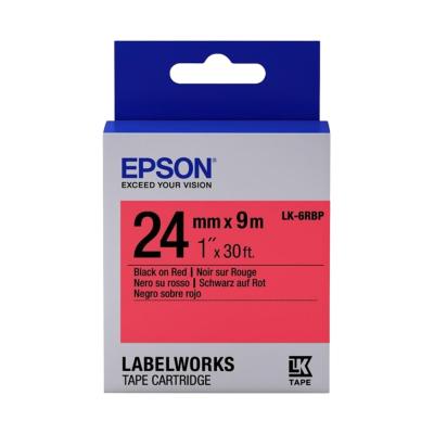 Epson LK6RBP Red-Black 24mm/9m