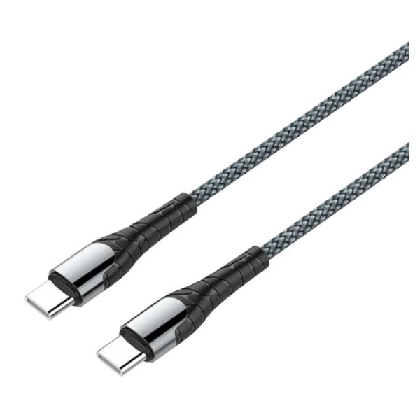 LDNIO USB-C to USB-C / 65w / 2m Gray в Ташкенте - фото