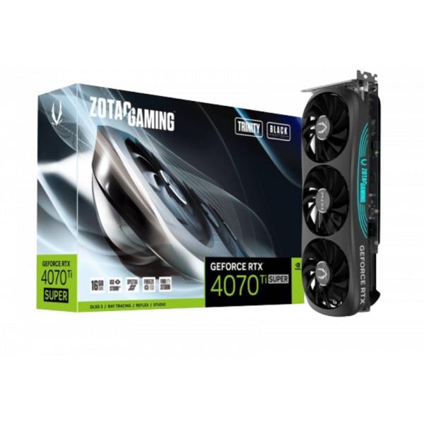 Zotac GAMING GeForce RTX 4070 Ti SUPER Trinity Black Edition 16GB GDDR6X в Ташкенте - фото