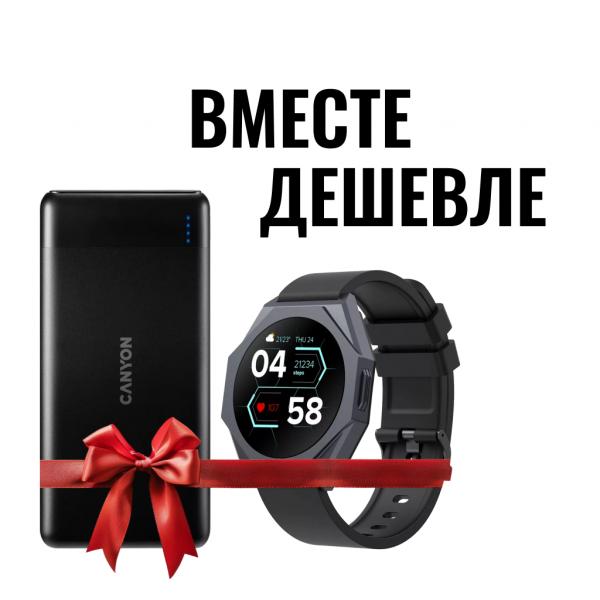 Canyon Otto SW-86 Black + PB-107 10000mAh Black в Ташкенте - фото