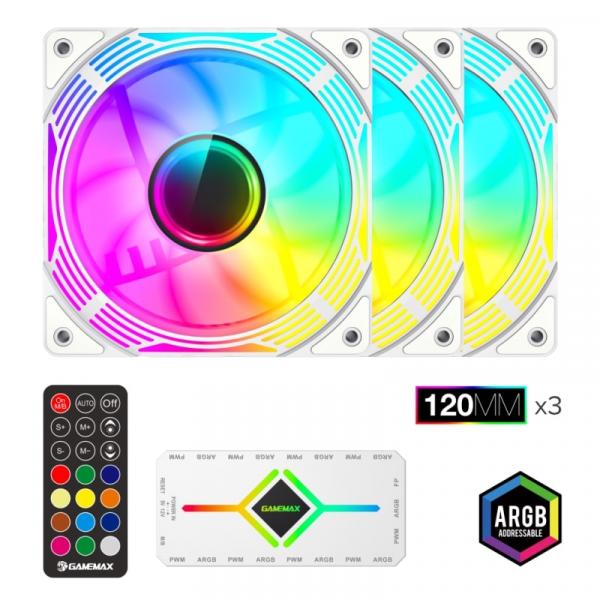 Gamemax KF300 3in1 120mm White Toshkentda - fotosurat