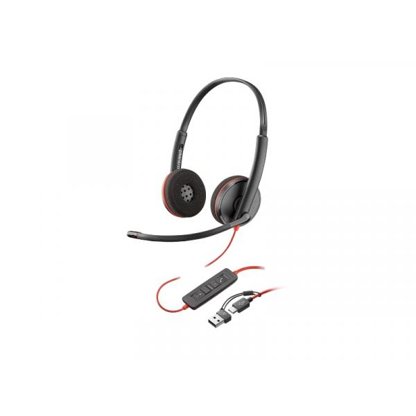 HP Poly Blackwire 3220 Stereo USB-C Headset +USB-C/A Adapter (Bulk) (8X228A6) Toshkentda - fotosurat
