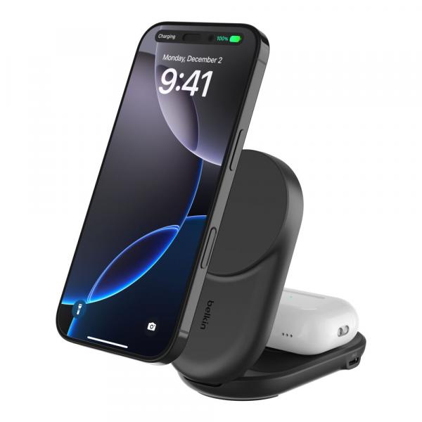 Belkin 25w Qi2 2-IN-1 Foldable Charger, Black Toshkentda - fotosurat