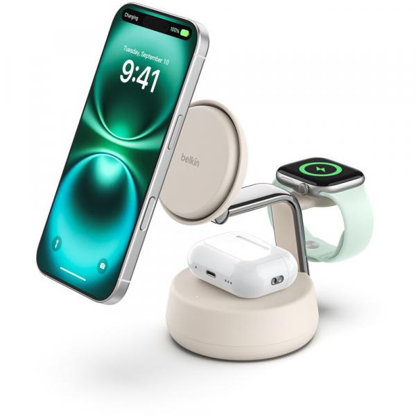 Belkin 25w QI2 3-IN-1 Wireless Charging Stand, Sand Toshkentda - fotosurat