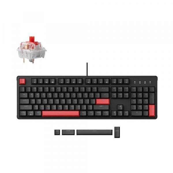 Lemokey  X3 104Key, Keychron Brown, USB-A, QMK/VIA, EN/KZ/RU, Red Led, черны в Ташкенте - фото