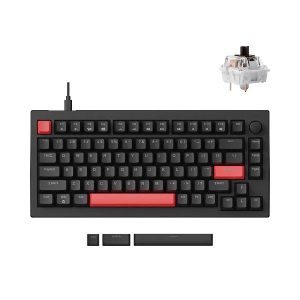 Lemokey  X4 84Key, Keychron Red, USB-A, QMK, EN/KZ/RU, Red led, черный в Ташкенте - фото