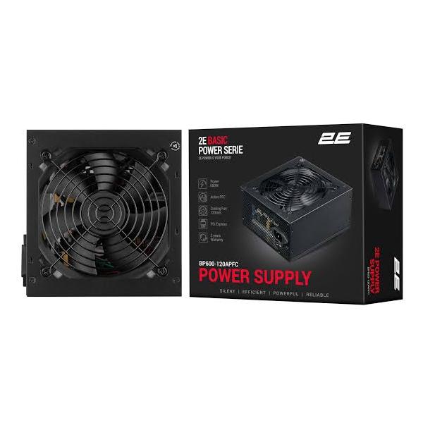 2E BASIC POWER (500W), 230V, 80%, APFC, 120мм, MB(20+4), CPU(4+4), 4xSATA, 2xPCIe(6+2), в Ташкенте - фото
