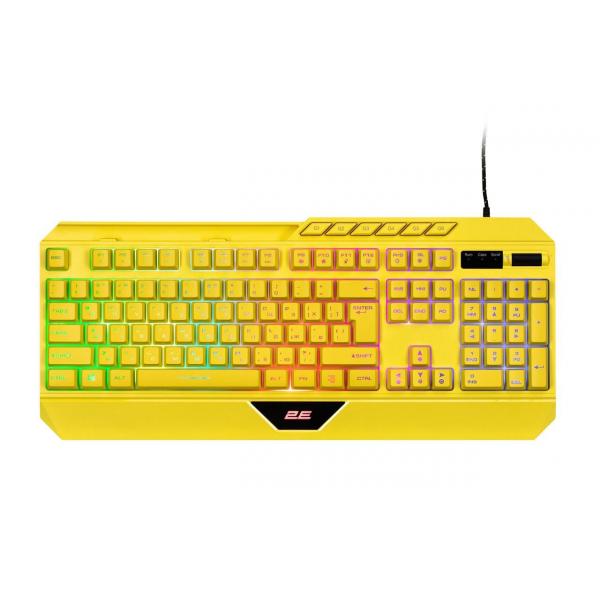 2E Gaming KG315 110key, USB-A, EN/RU, RGB, жёлтый, в Ташкенте - фото